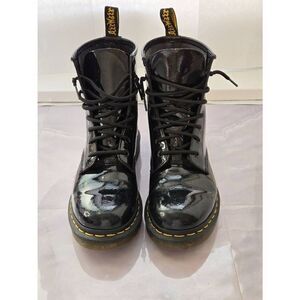 Dr. Martens 1460 Womens Size 8 Black Air Wait Patent Leather Boot
